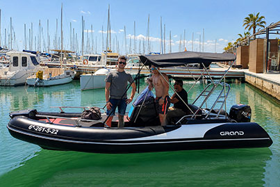 Alquiler de lancha neumática RIB Grand 500 en Pollensa
